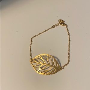 Gold Plated Leaf Bracelet